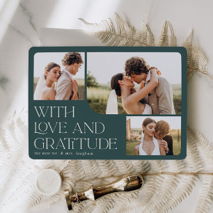 Love & Gratitude Multi Photo Wedding Thank You Card