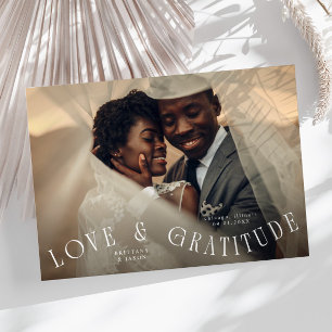 Love & Gratitude Multi Wedding Photo Thank You Card