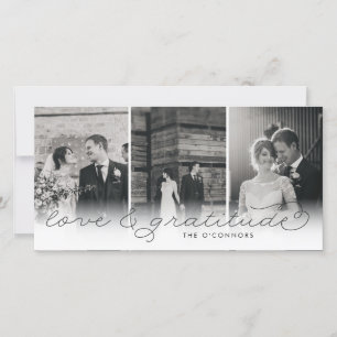Love & Gratitude Wedding Thank You Photo Cards