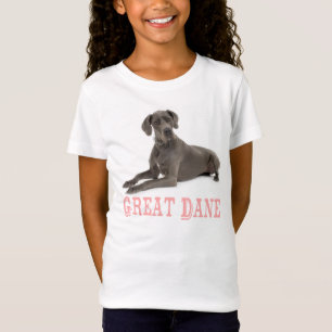 Love Great Dane Puppy Dog Girls Tee shirt