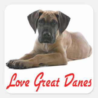 Love Great Dane Puppy Dog Sticker / Seal