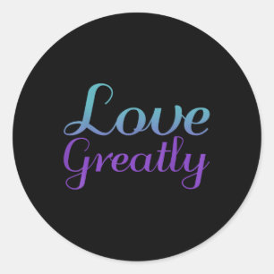 Love Greatly, Mental Health Awareness  Classic Round Sticker