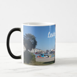 Love Greece Monogram Customisable Magic Mug