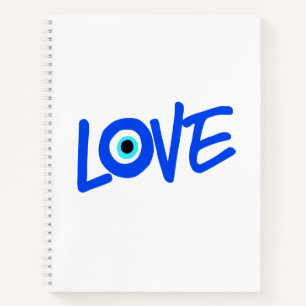 LOVE Greek Eye Symbol Notebook