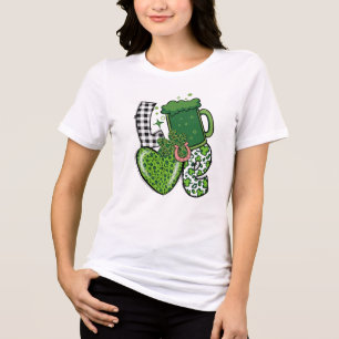 Love Green Beer T-Shirt – Funny St. Patrick’s Day Tri-Blend Shirt