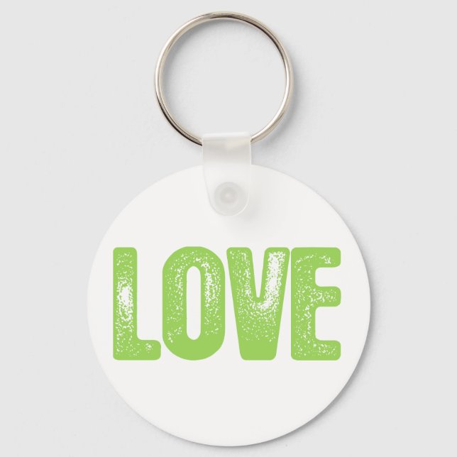 Love - Green Key Ring (Front)