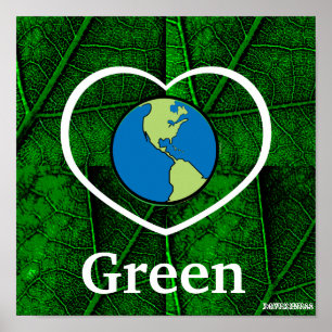 Love Green Poster-Customise Poster