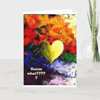 LOVE GREETING CARD - COLORFUL HEART