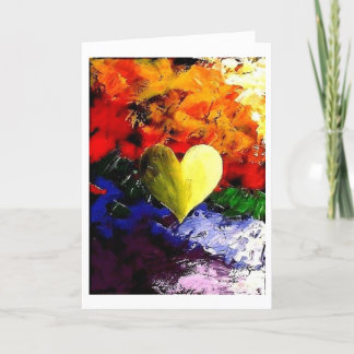 LOVE GREETING CARD COLORFUL HEARTS VALENTINE'S