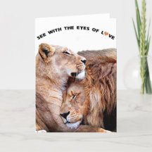Love Greeting Card (Lion Pair)