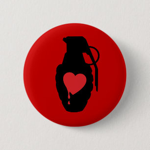 Love Grenade - Love is a Battlefield 6 Cm Round Badge
