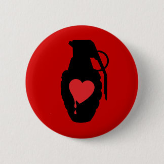 Love Grenade - Love is a Battlefield 6 Cm Round Badge