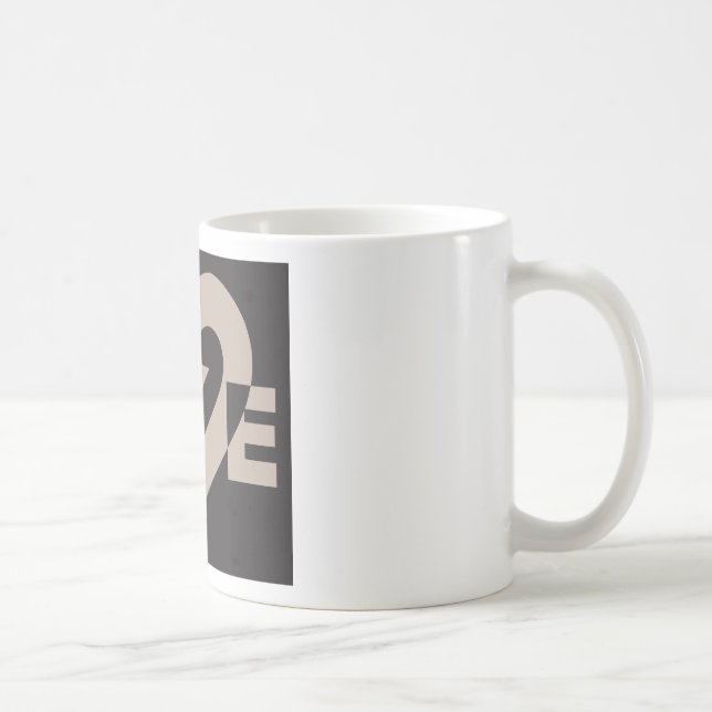 Love Grey on Black Coffee Mug (Right)
