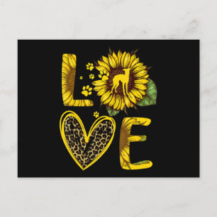 Love Greyhound Sunflower For Dog Lover Gift Postcard