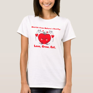 Love, Grow, Eat Food Gardening. T-Shirt