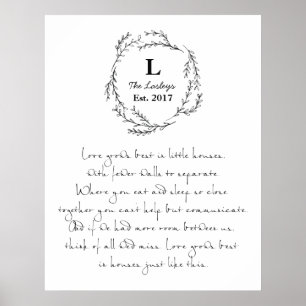 Love Grows Best In Small Houses Custom Poster