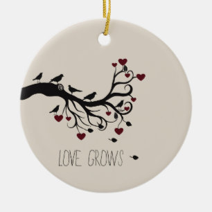 Love Grows Ceramic Tree Decoration
