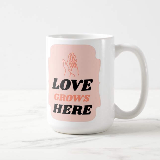 Love Grows Here Adoptive Mum  Coffee Mug (Right)