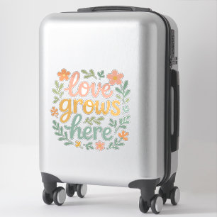 Love Grows Here Cottagecore Typography Art