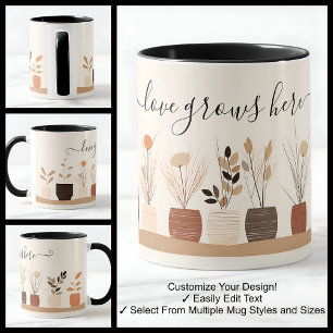Love Grows Here For A Plant Lover Message 017 Mug