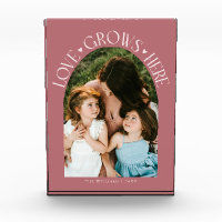 Love Grows Here Modern Arch Pink