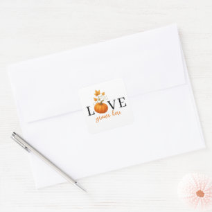 LOVE Grows Here Pumpkin Lettering Fall Sticker