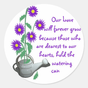 Love Grows/ Wedding Classic Round Sticker