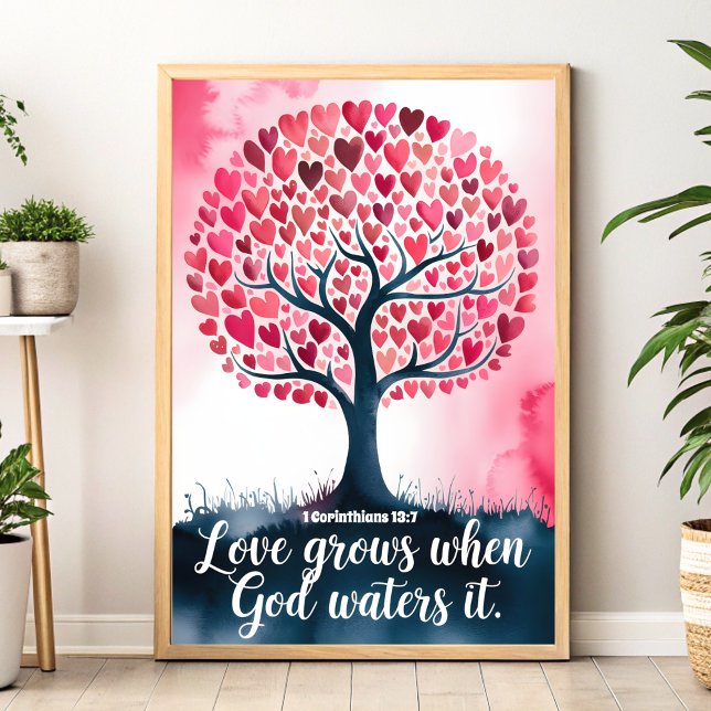 Love Grows When God Waters It Christian Wall Art (Creator Uploaded)