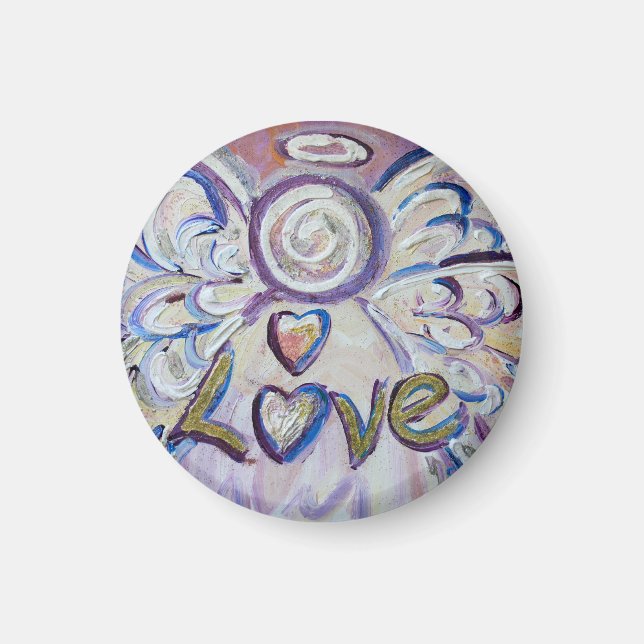 Love Guardian Angel Word Custom Magnets (Front)