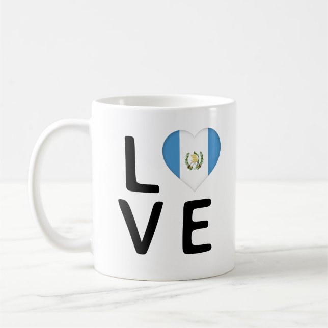 Love - Guatemala Flag Coffee Mug (Left)