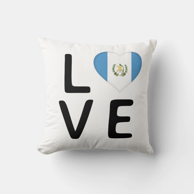 Love - Guatemala Flag Cushion (Front)