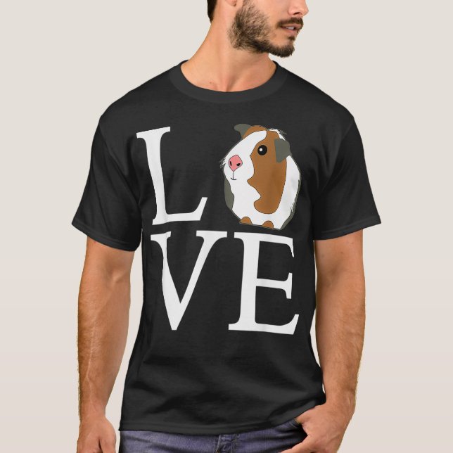 LOVE Guinea Pig Cute Gerbil  T-Shirt (Front)