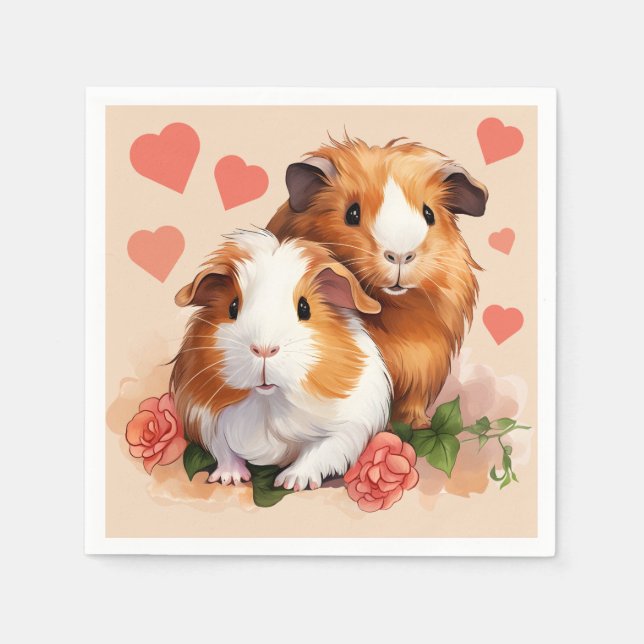 Love Guinea Pigs Napkin (Front)