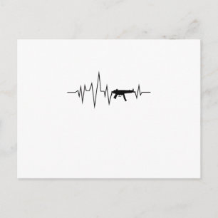 Love Gun Heartbeat Cool Gifts Postcard