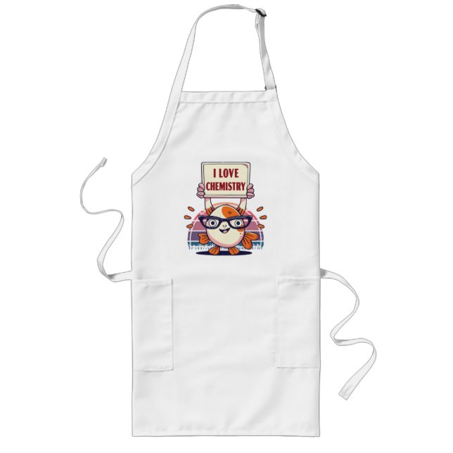 Love Guppies and Chemistry Long Apron (Front)