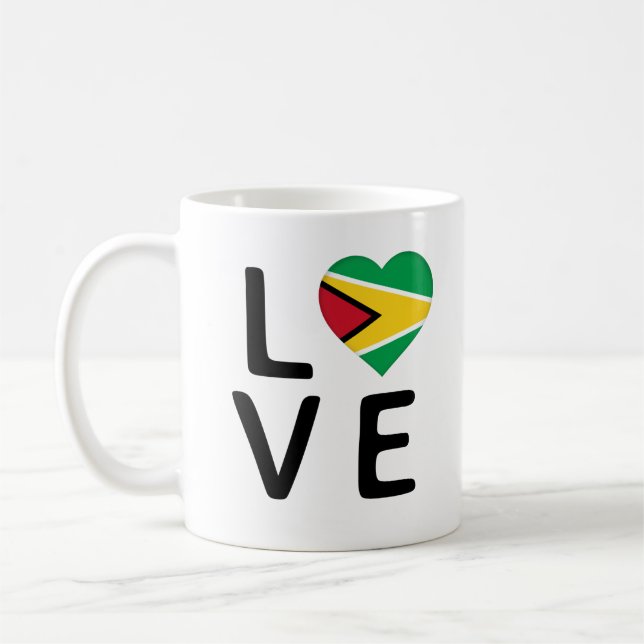 Love - Guyana Flag Coffee Mug (Left)