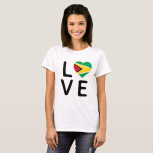 Love - Guyana Flag T-Shirt