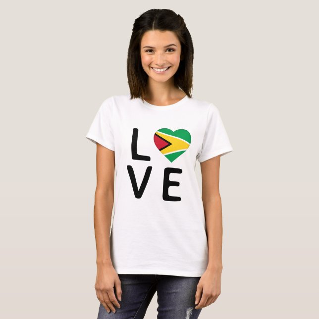 Love - Guyana Flag T-Shirt (Front Full)