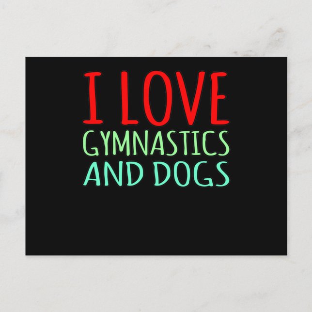 Love Gymnastics And Dogs Gymnast Gymnastic Lover G Postcard (Front)
