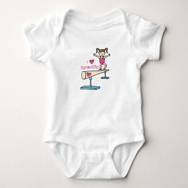 Love Gymnastics Baby Bodysuit (Front)
