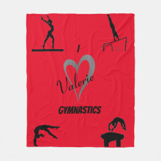 Love Gymnastics Events Girls Fleece Blanket