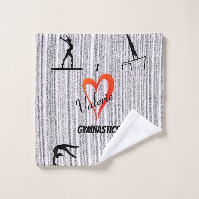 Love Gymnastics Events Girls   Wash Cloth (Wash Cloth)