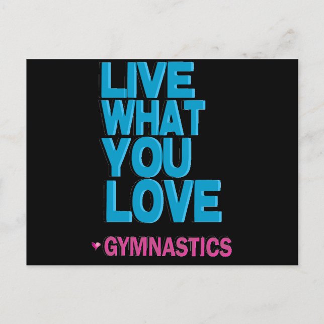 Love Gymnastics Gifts Postcard (Front)