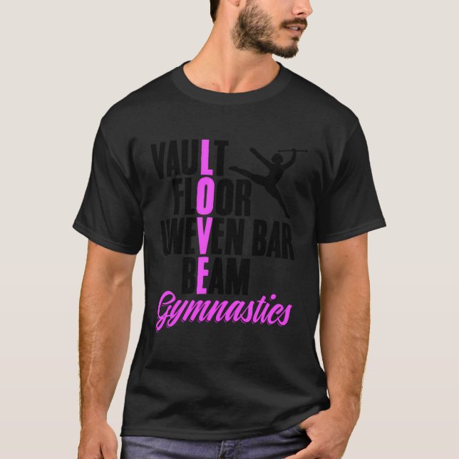 Love Gymnastics Handstand Gymnast Gymnastics Coach T-Shirt (Front)