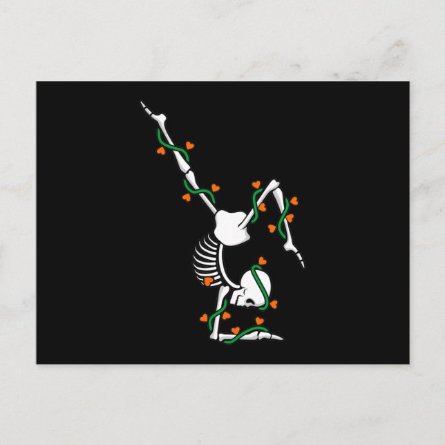 Love Gymnastics Skeleton Gymnast Gymnastic Lover G Announcement Postcard (Front)