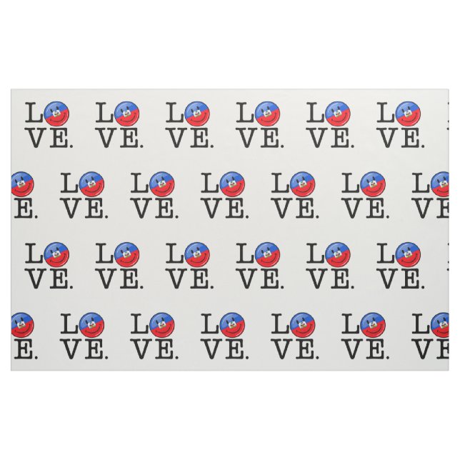 Love Haiti Smiling Flag Fabric (Fat Quarter)