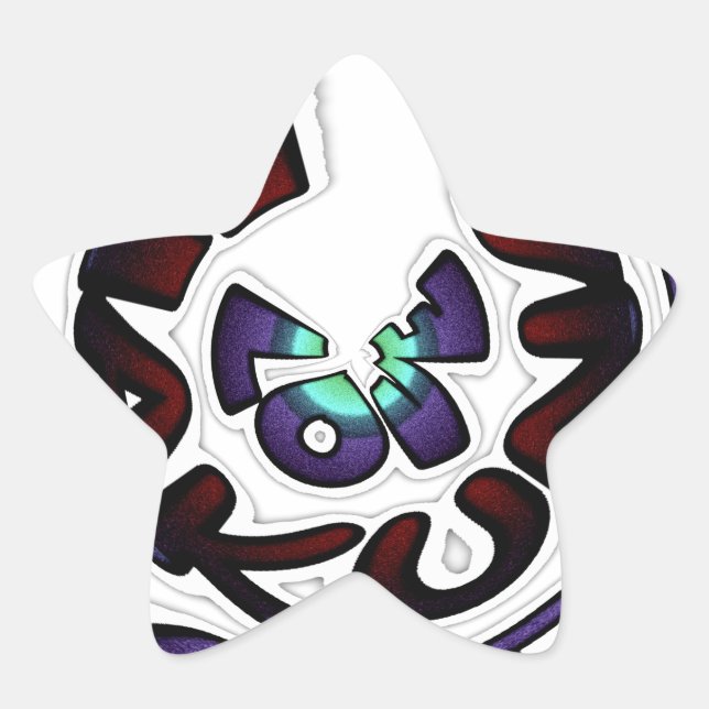 Love Hakuna Matata Art Print Star Sticker (Front)