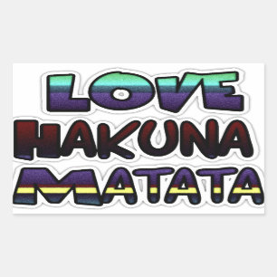 Love Hakuna Matata Gifts Rectangular Sticker