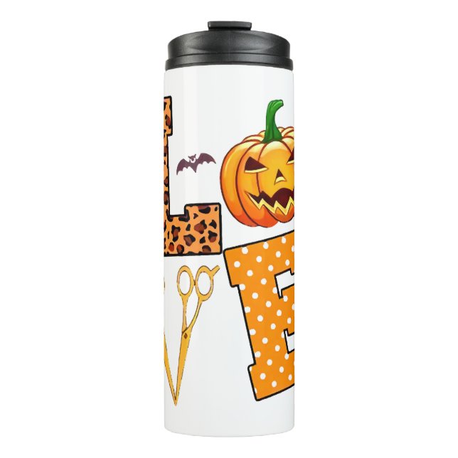 Love Halloween Hairstylist Thermal Tumbler (Front)