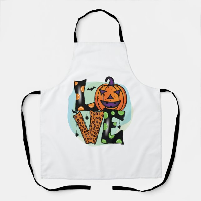 Love Halloween, Halloween, Scary, Costume Apron (Front)